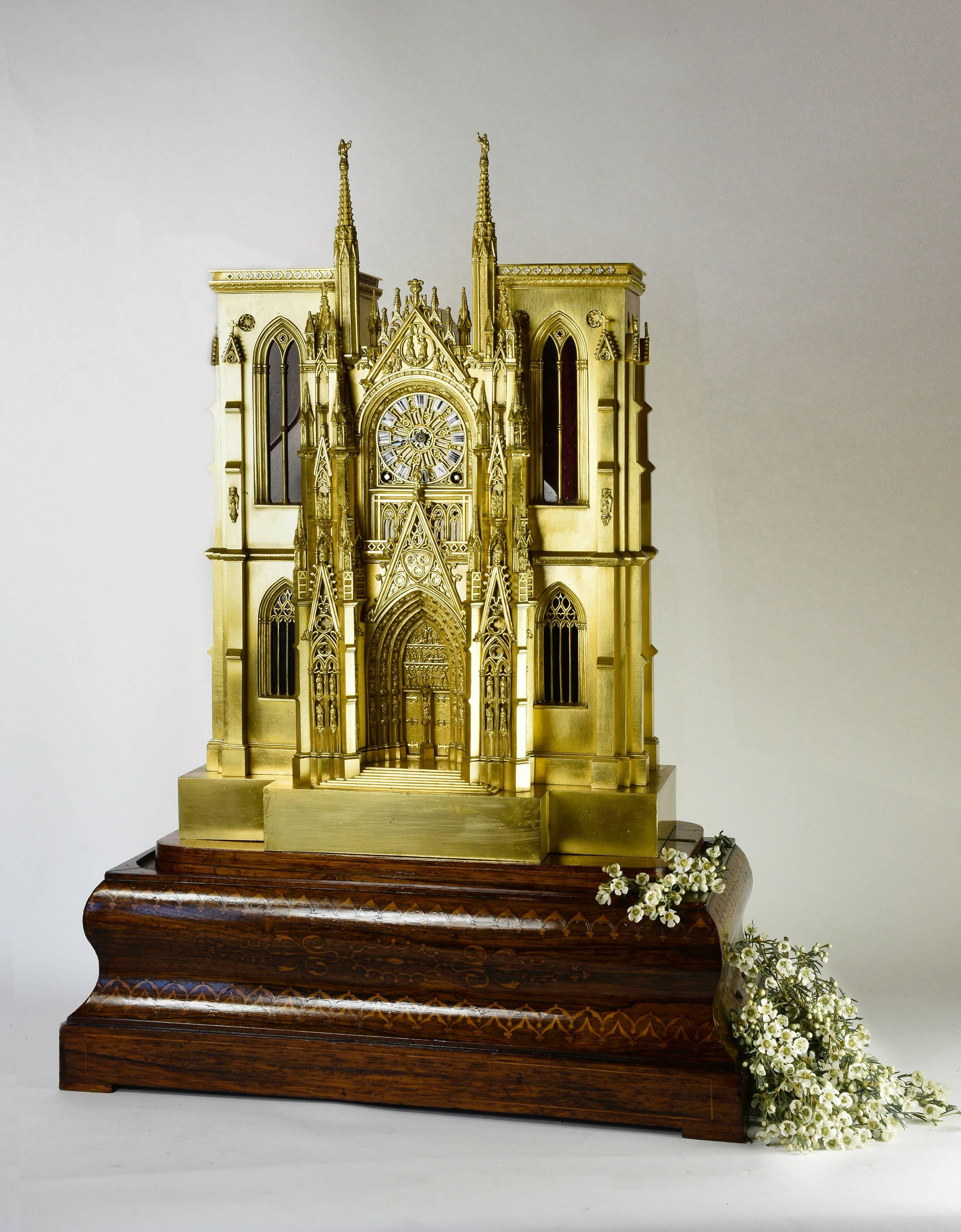 Rouen cathedral clock 
Fire gilded bronze case - Bavozet Freres - 20