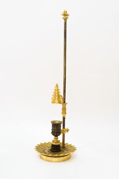 Fire gilted historistic candle extinguisher ( adjustable ) around 1890s