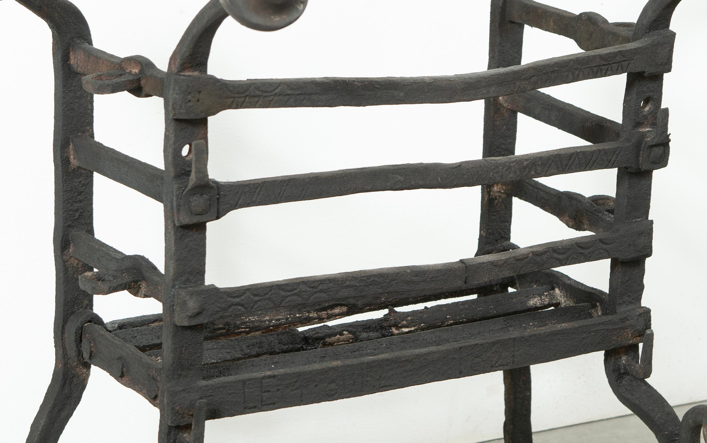 17th Century Fire Grate / Fireplace Grate For Sale