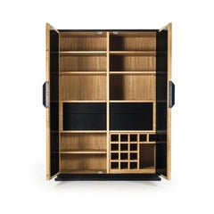 Aparador de madera Fire High, Diseñado por Marco Piva, Fabricado en Italia