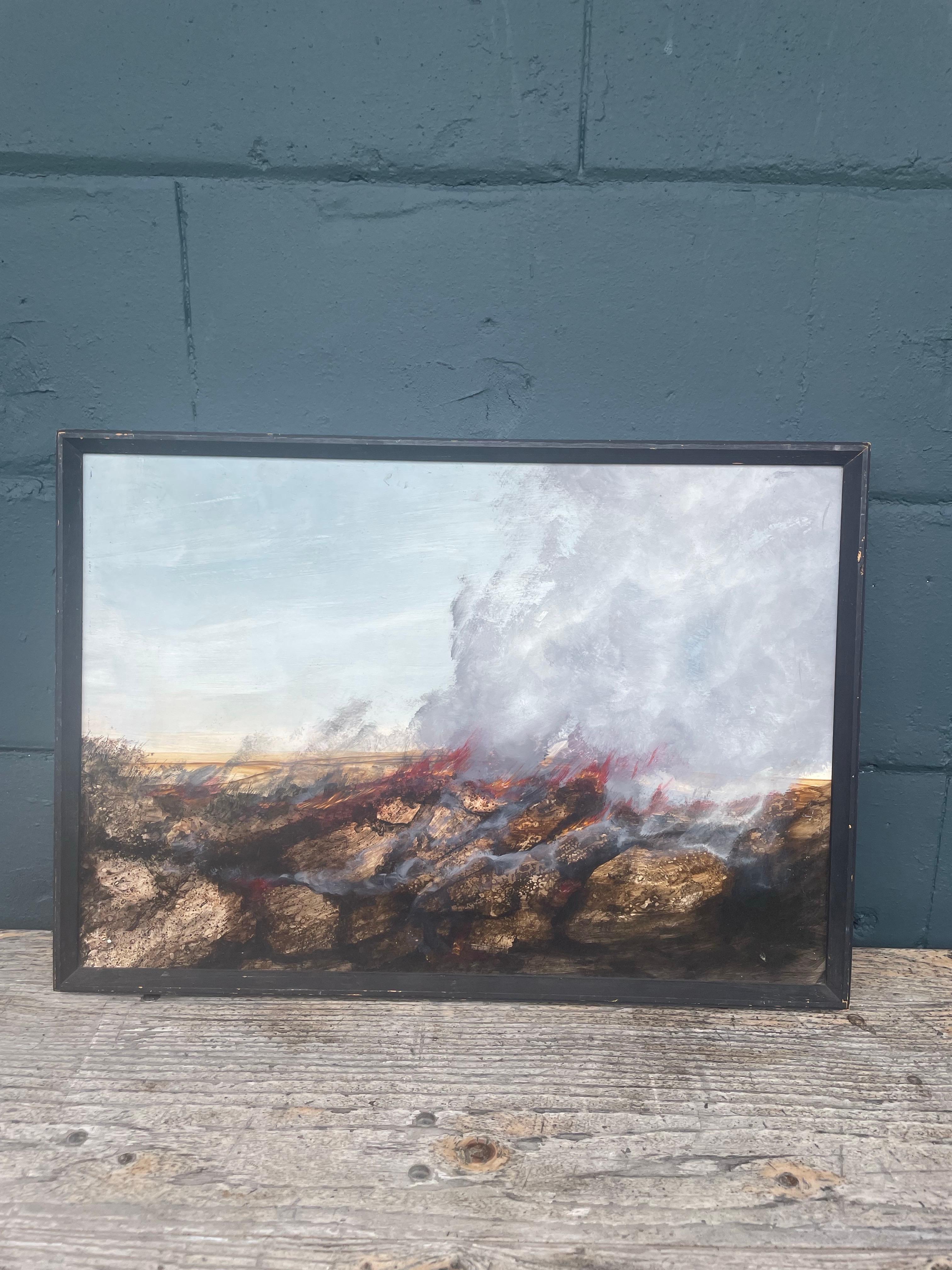 “Fire in the Hole” Original Painting For Sale 1