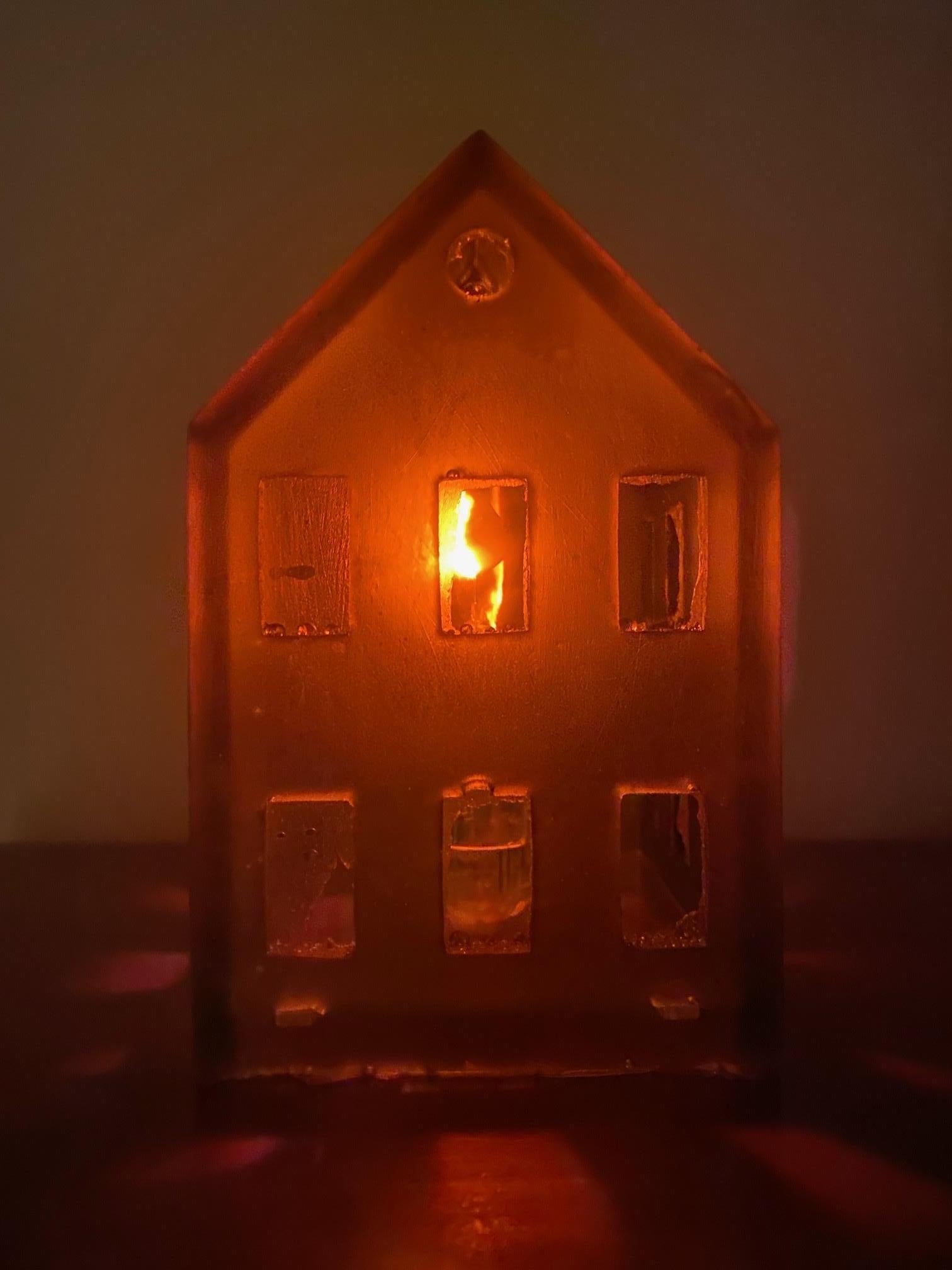 Contemporary Fire Lamp Fuoco by Gaetano Pesce for Meritalia, 2000s