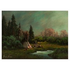 Luce del fuoco Pittura ad olio originale di Heinie Hartwig