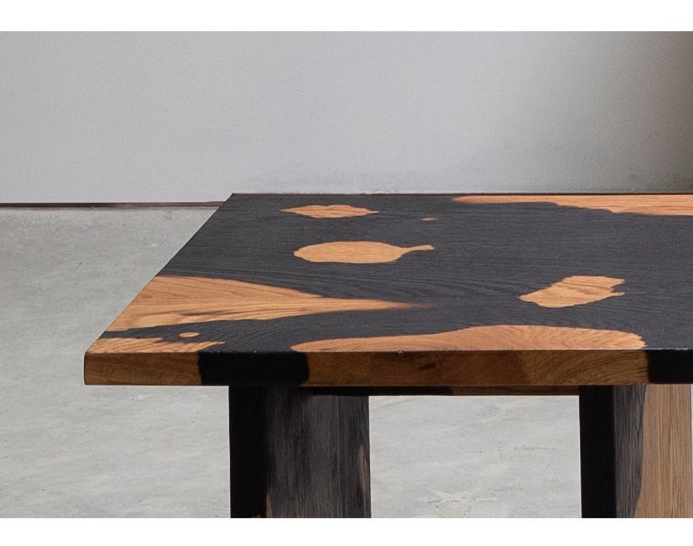Post-Modern Fire Oak Side Table I by Daniel Elkayam For Sale
