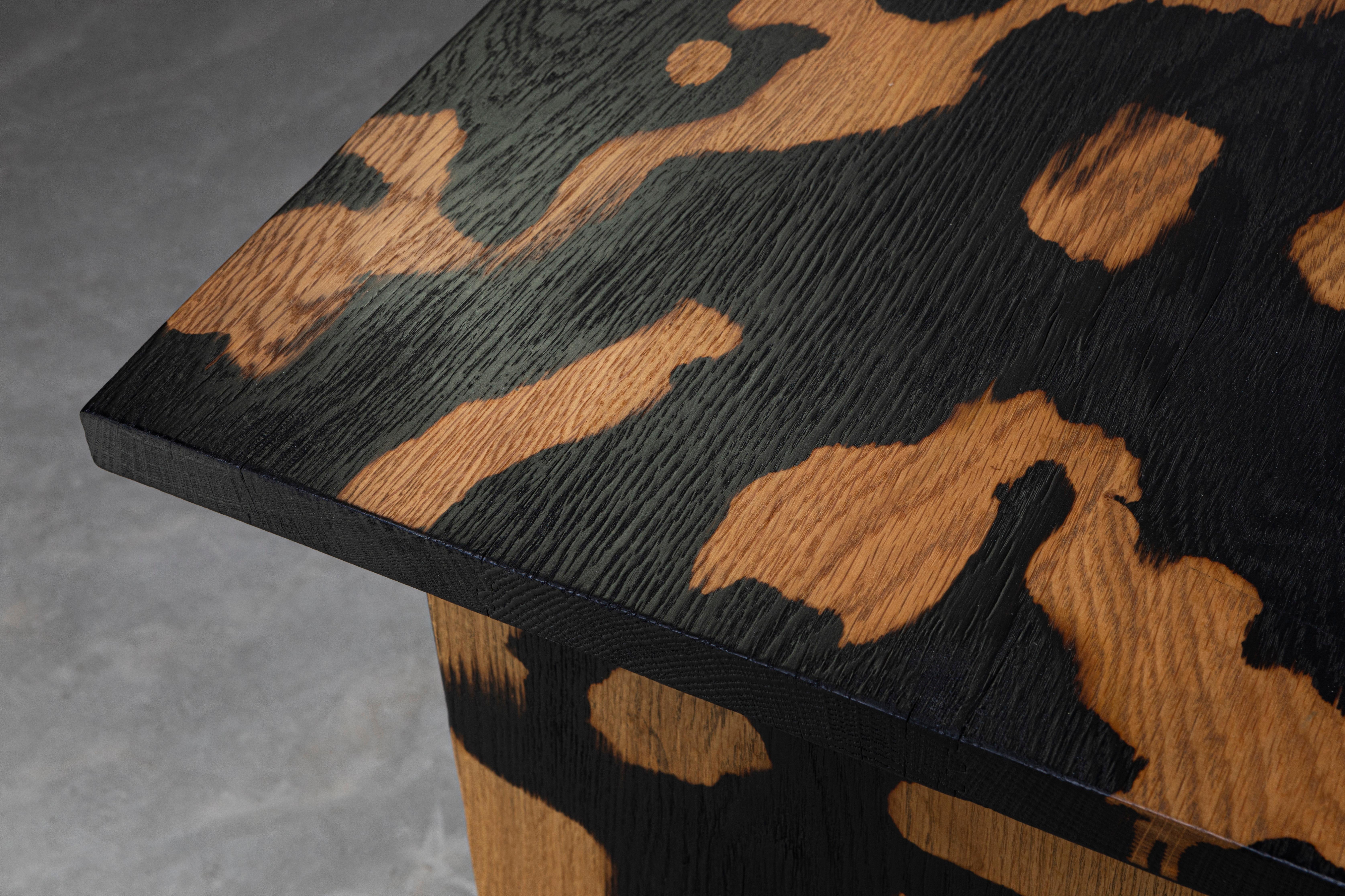 Fire Oak Side Table I by Daniel Elkayam In New Condition For Sale In Geneve, CH