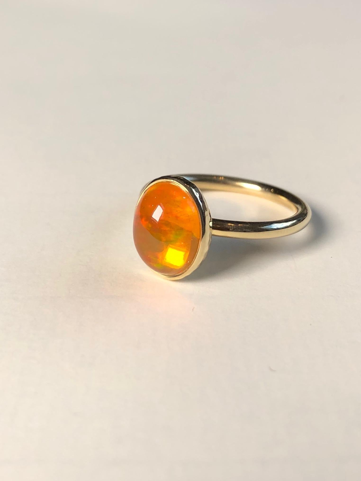 golden orange opal