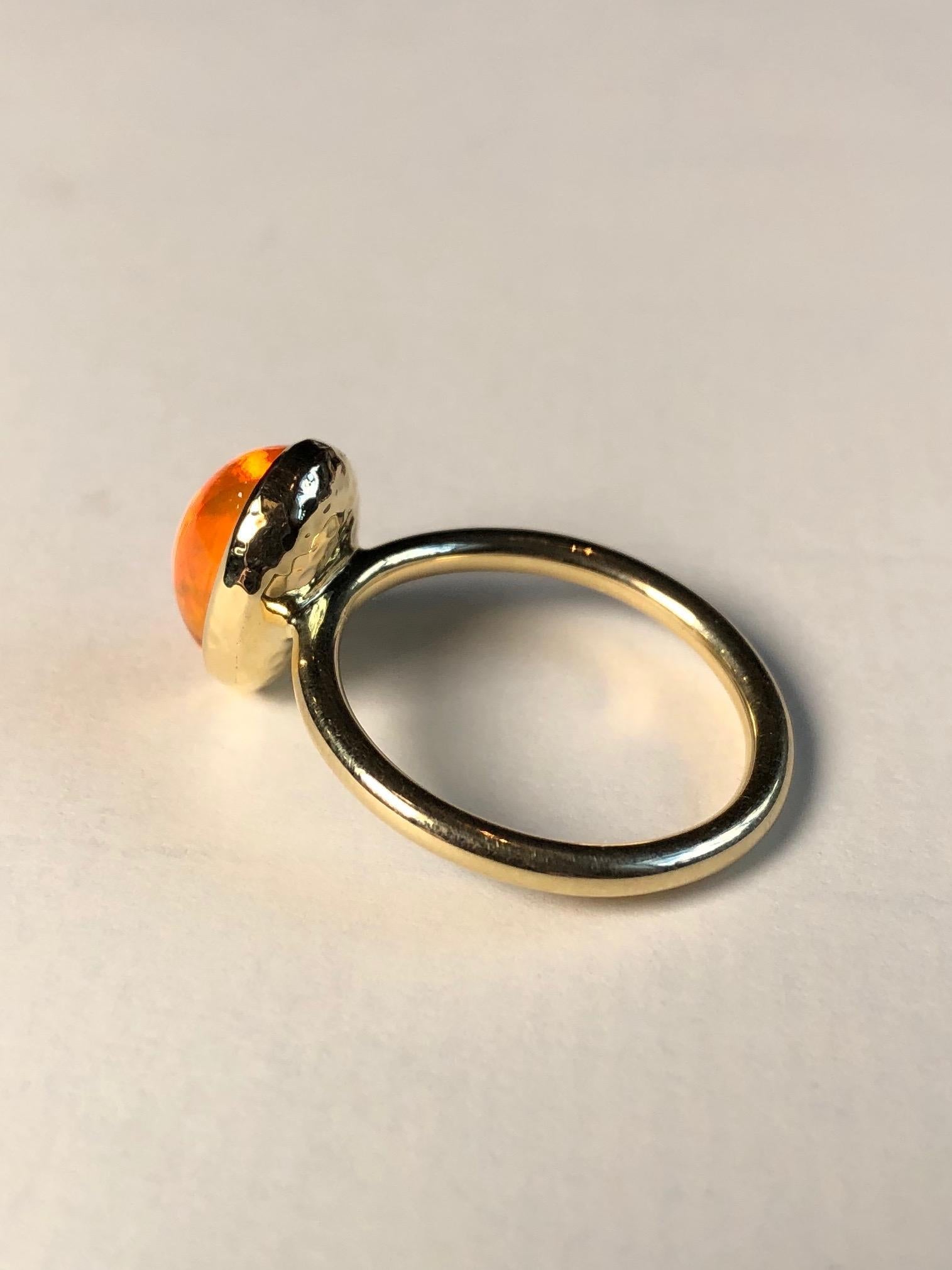 orange opal ring