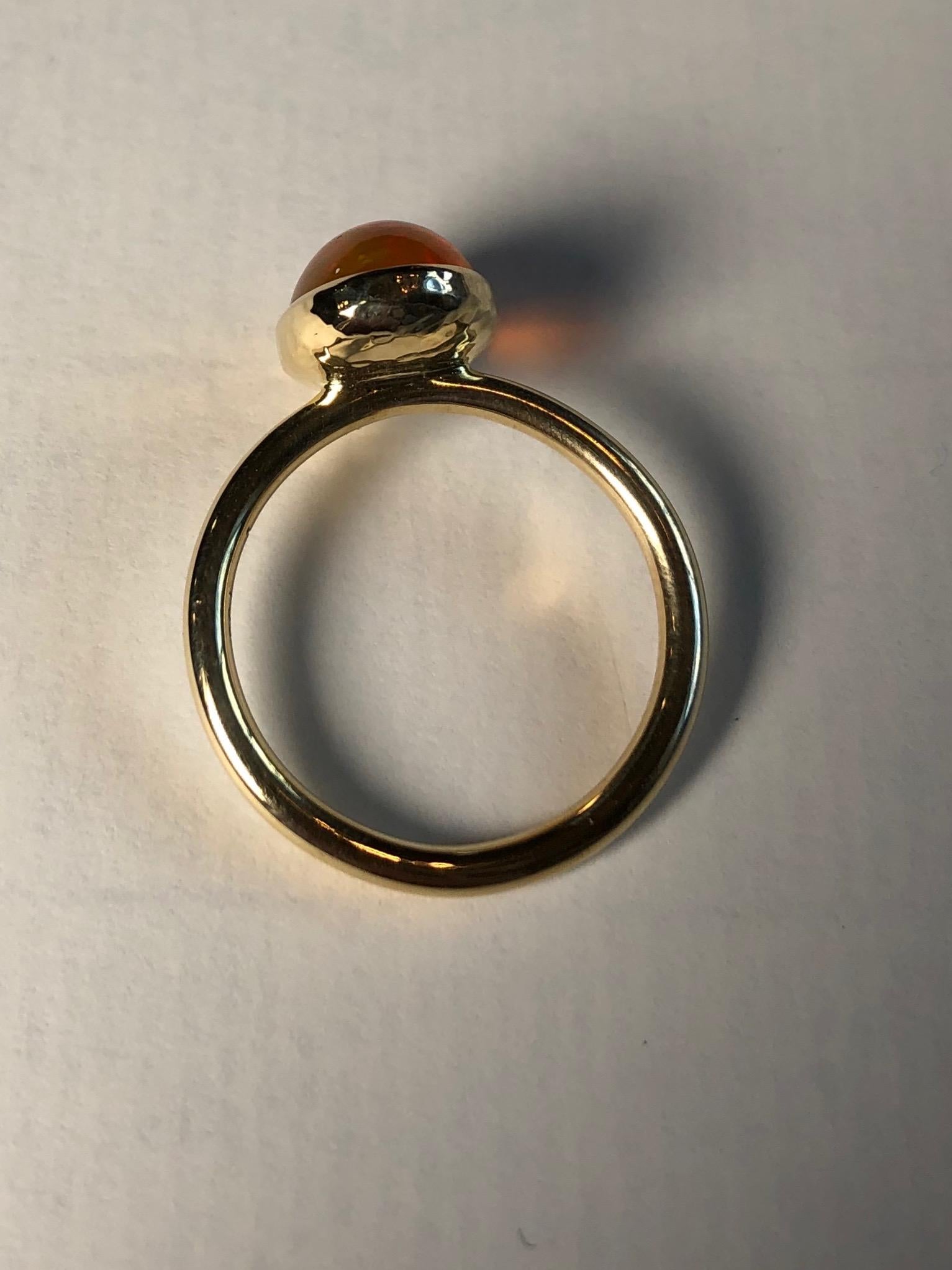 fire opal engagement ring