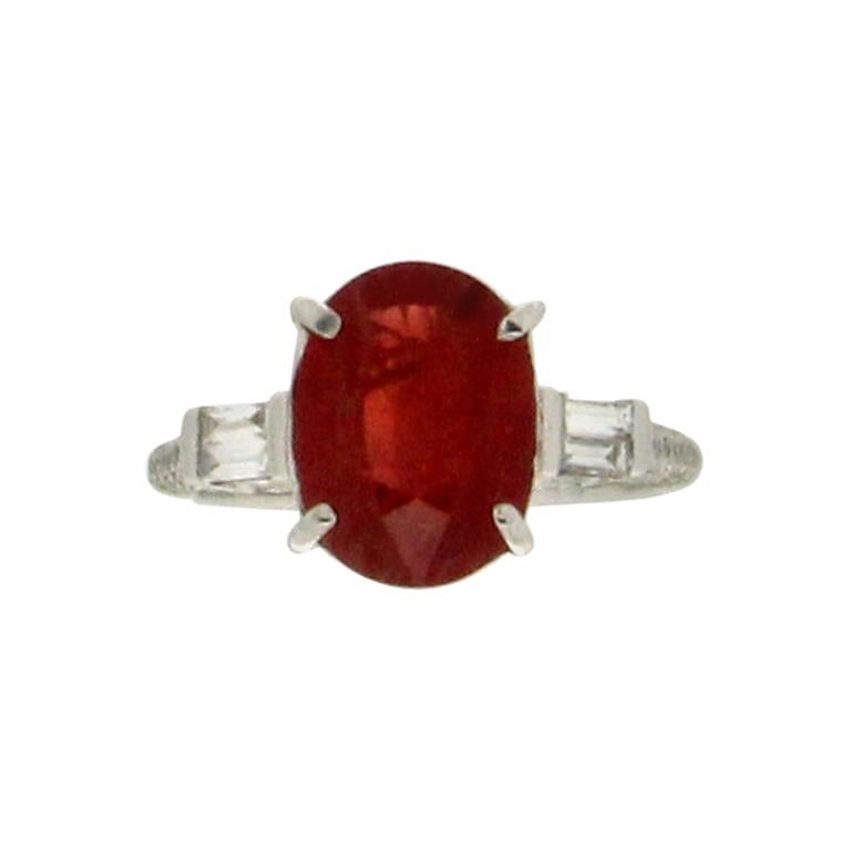 Fire Opal 18 karat White Gold Diamonds Cocktail Ring