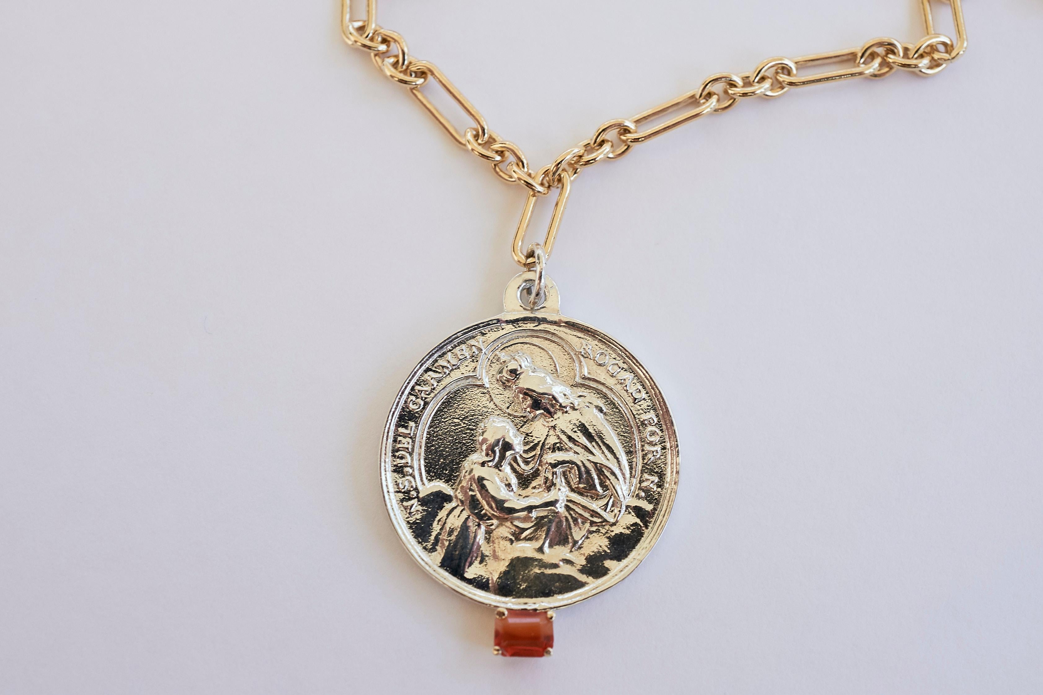 gold chain with virgin mary