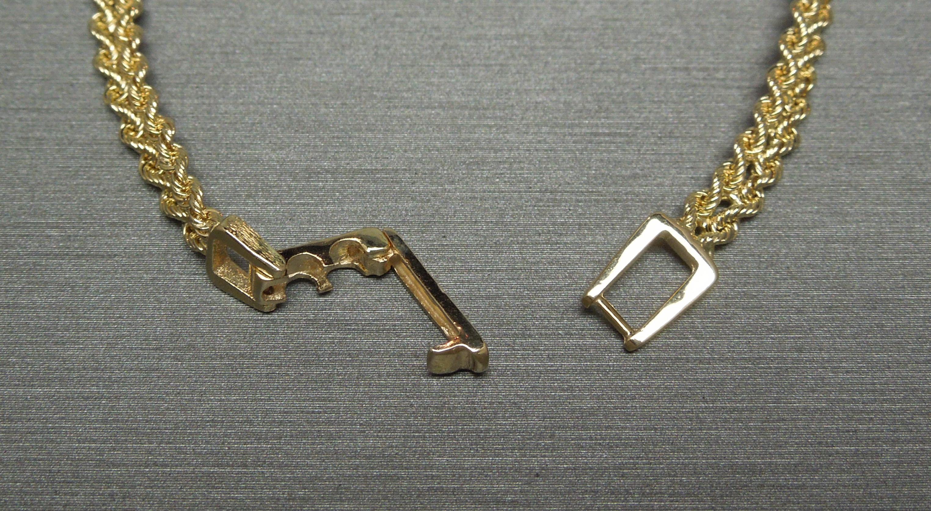Fire Opal and Diamond 14 Karat Gold Rope Bracelet 4