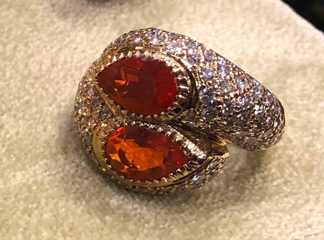 vintage fire opal rings for sale