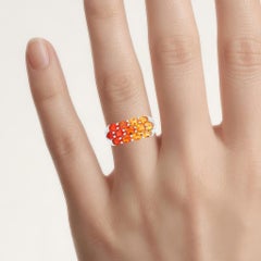 Fire Opal Ring 1.54 Carats Sterling Silver