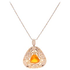 Fire Opal within an Elaborate Diamond Lattice Gallery