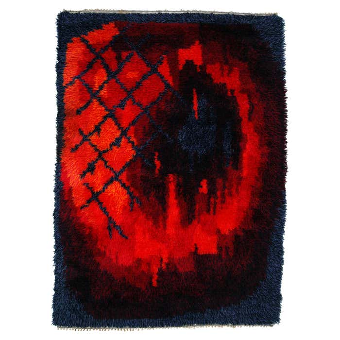 Fire Pattern Rya Rug by Ege Rya, Denmark at 1stDibs | rya rug patterns ...