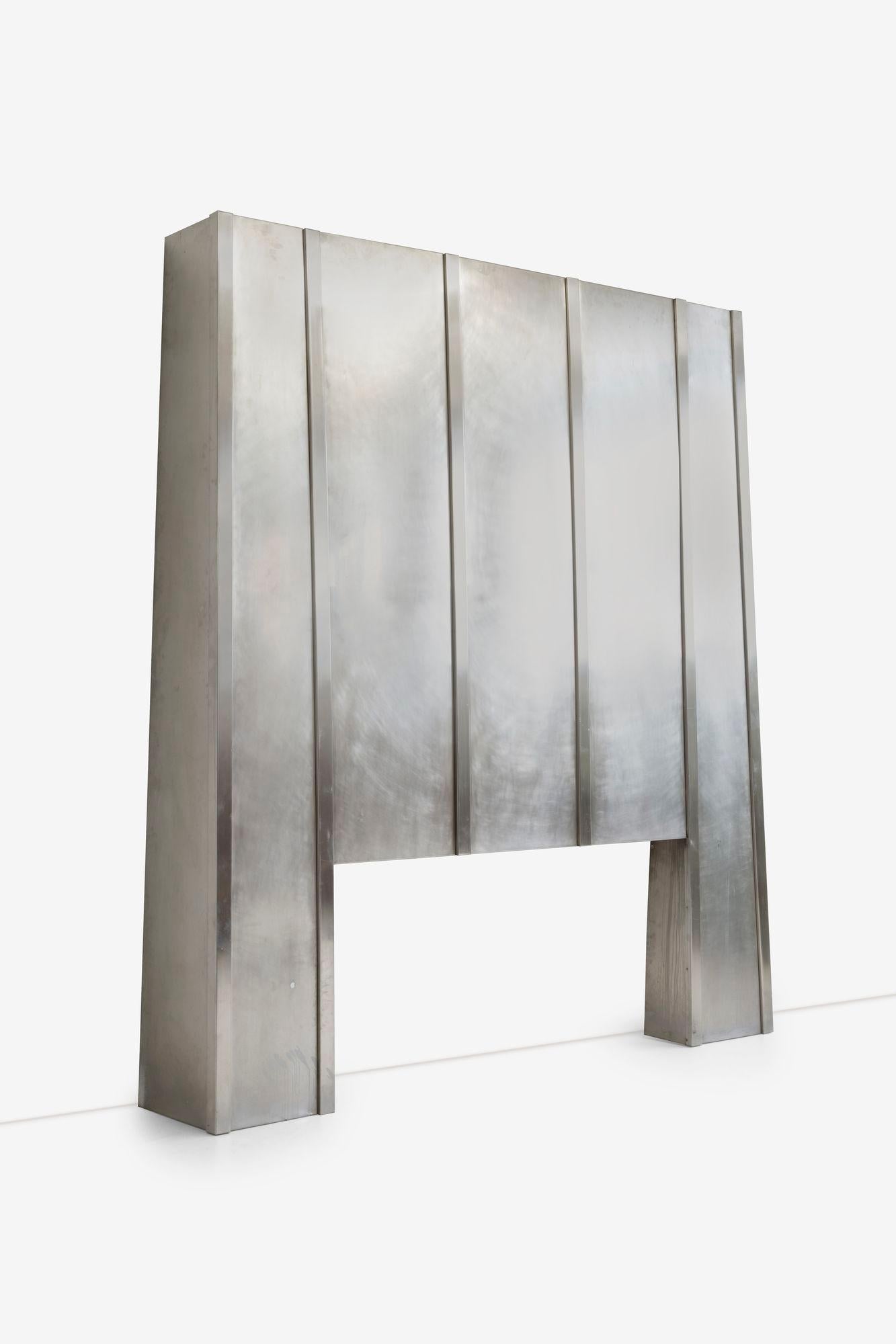 Mid-Century Modern Arthur Elrod Stainless Steel Fireplace For Sale