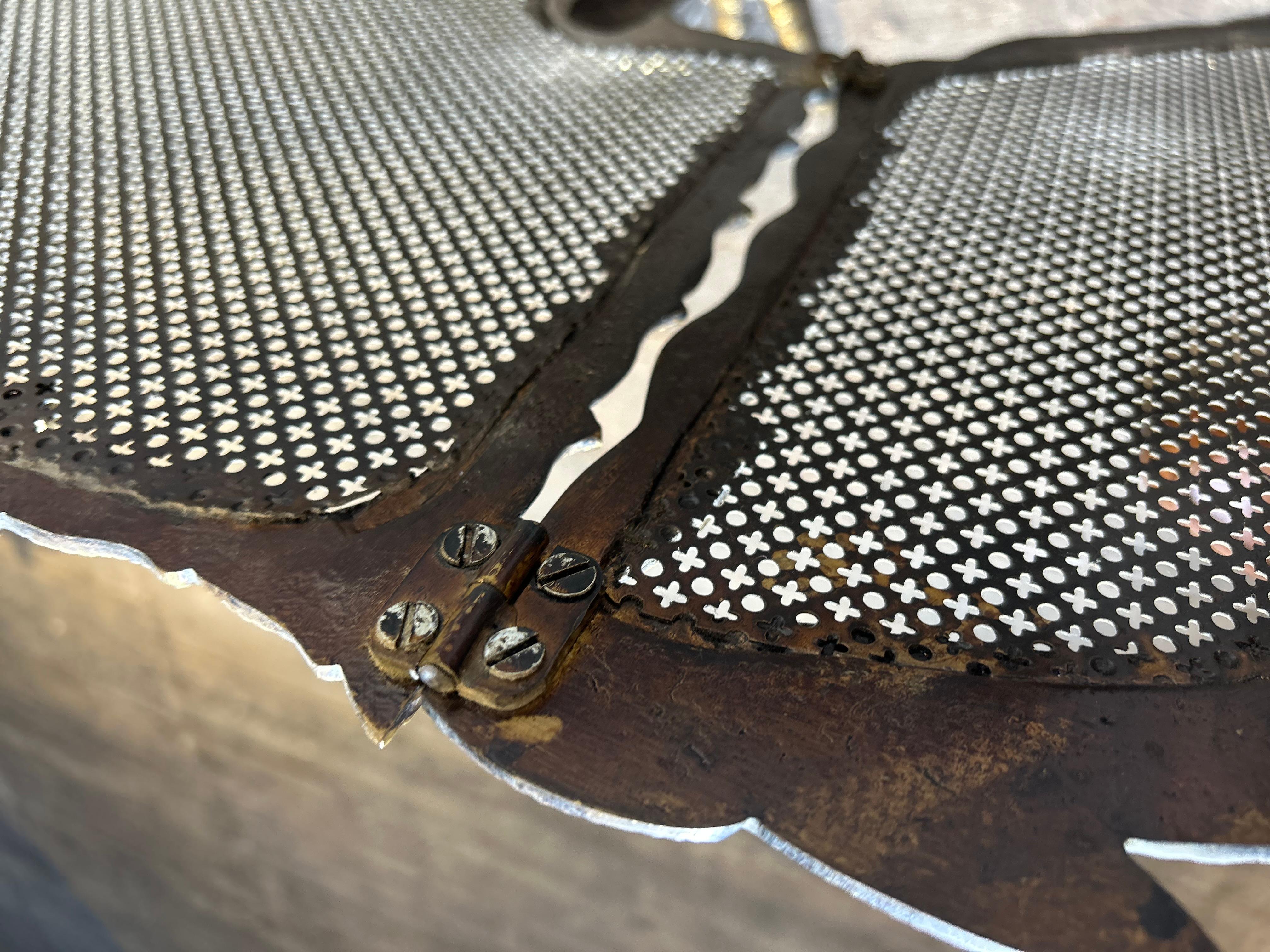 Rococò Paravento per caminetto in bronzo o ottone Shakers, Spagna, XX secolo in vendita