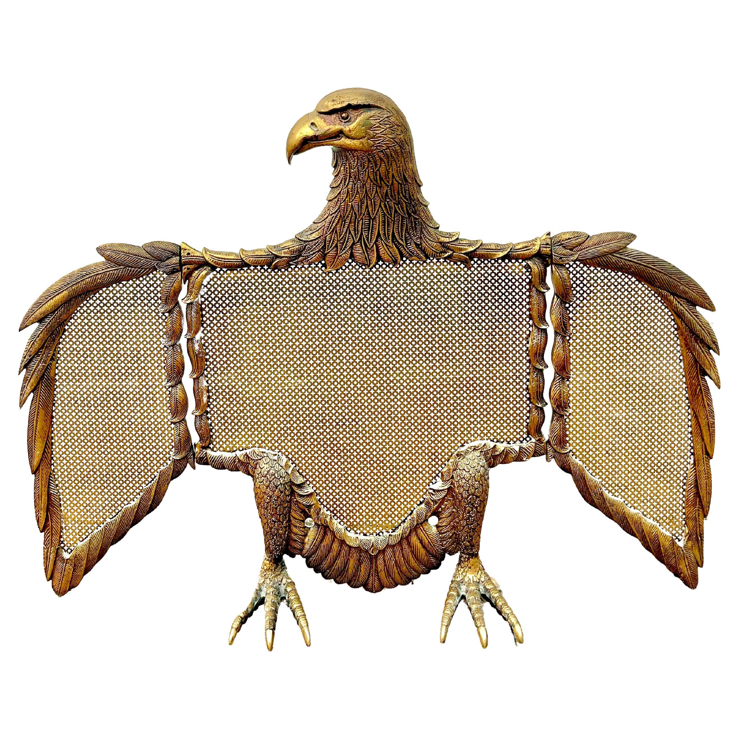 Paravento per caminetto in bronzo o ottone Shakers, Spagna, XX secolo in vendita