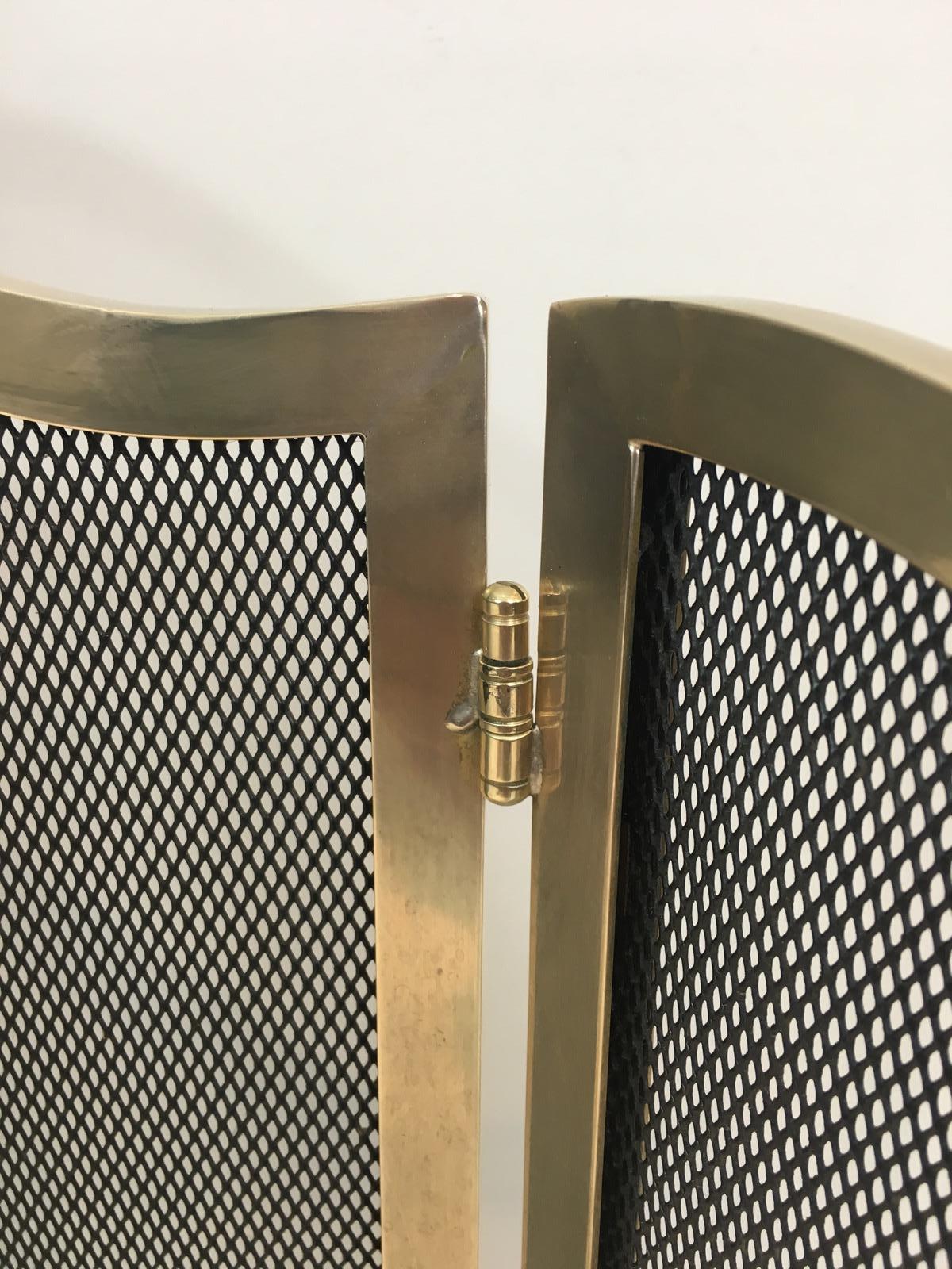 Fireplace Screen with Metal Grilling, French, circa 1970 6