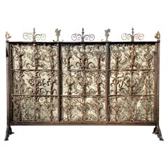 Antique Fire-Place Screen, Wrought Iron