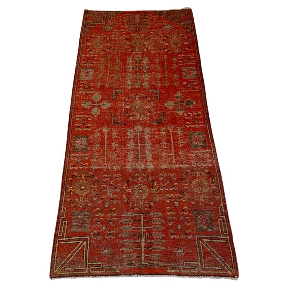 Fire Red Khotan 10’6″ x 4’7″ For Sale