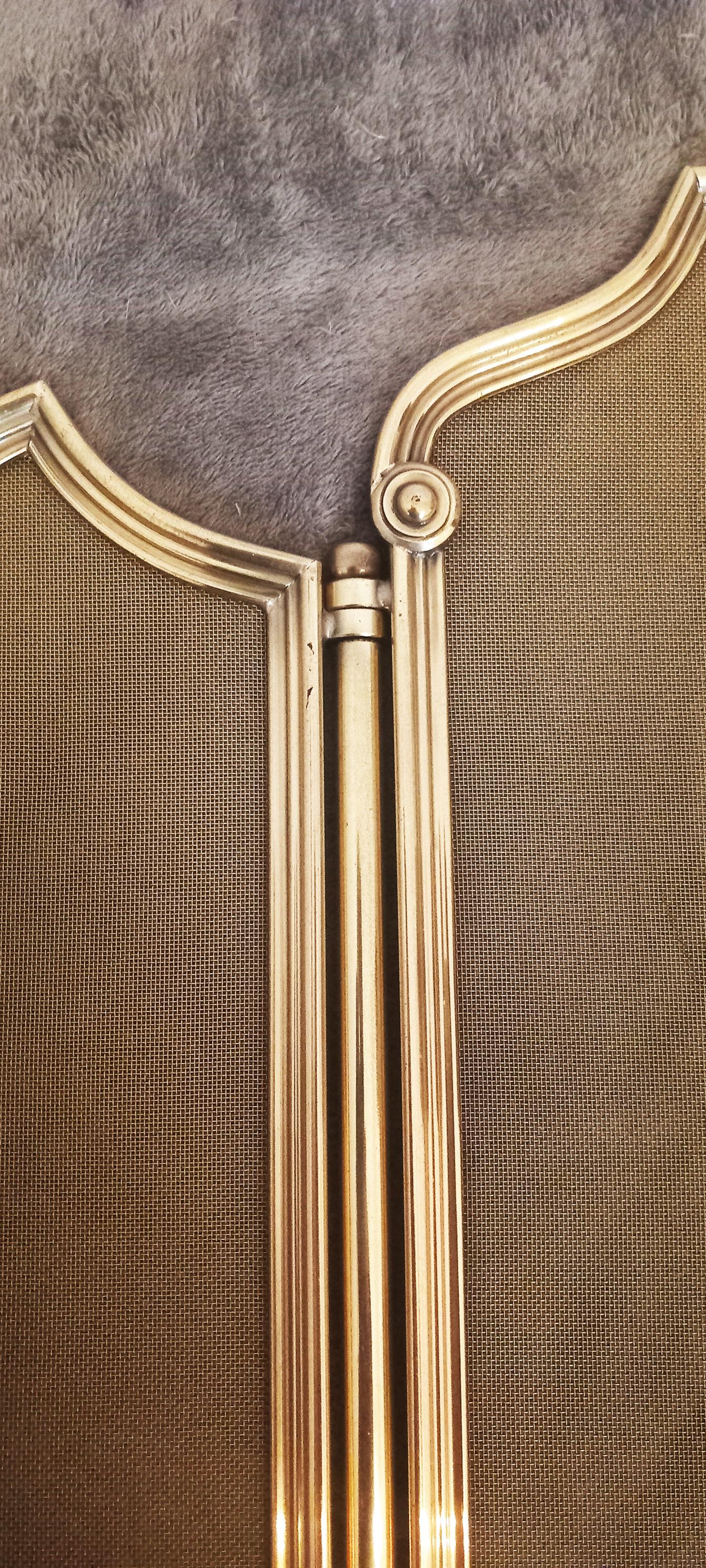Pare-étincelles bronze doré  ou en laiton, style Louis XVI Début du 20e siècle en vente 4