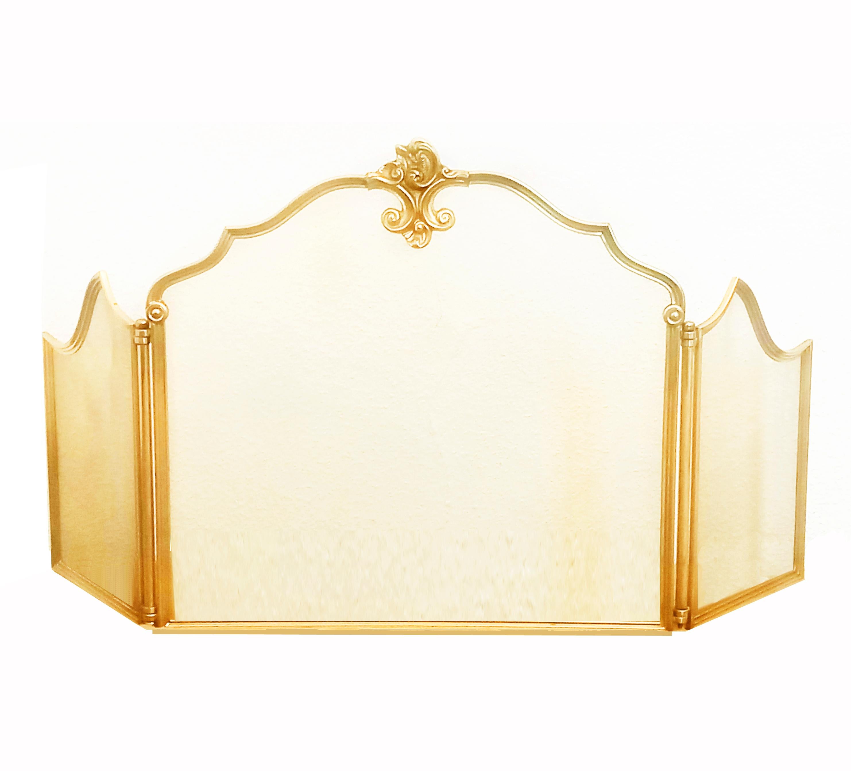Pare-étincelles bronze doré  ou en laiton, style Louis XVI Début du 20e siècle en vente 10