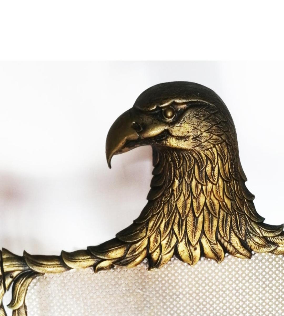 Spanish Fire Screen Bronze or Brass Eagle-Shaped Sparks, Spain, 20th Century