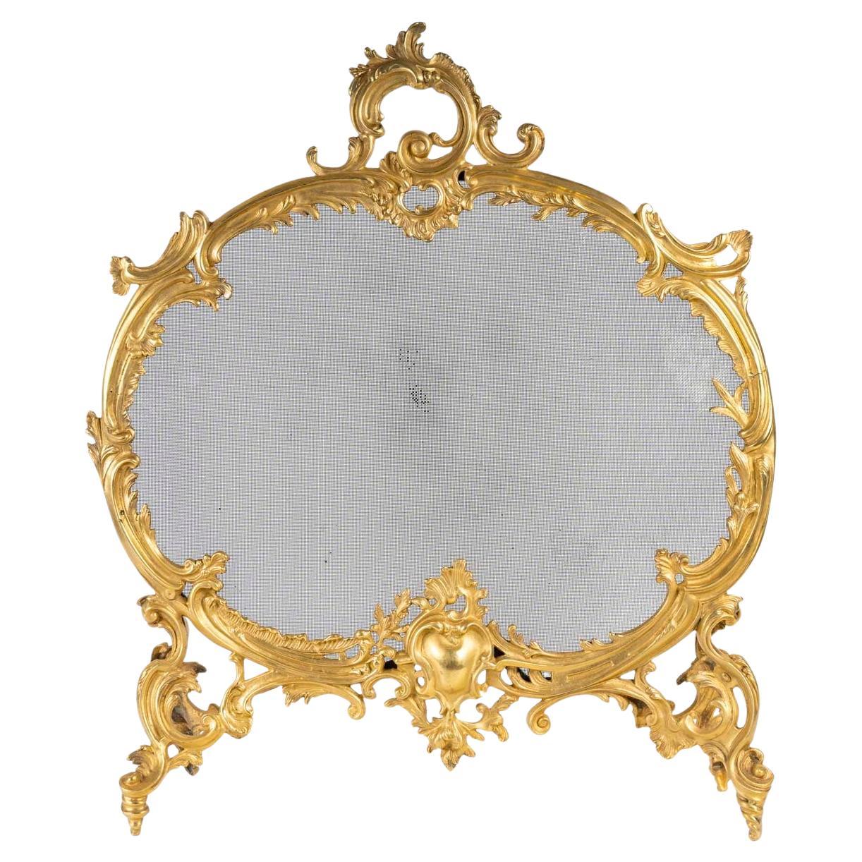 Fire Screen in Ormolu in the Louis XVI Style.