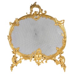 Antique Fire Screen in Ormolu in the Louis XVI Style.