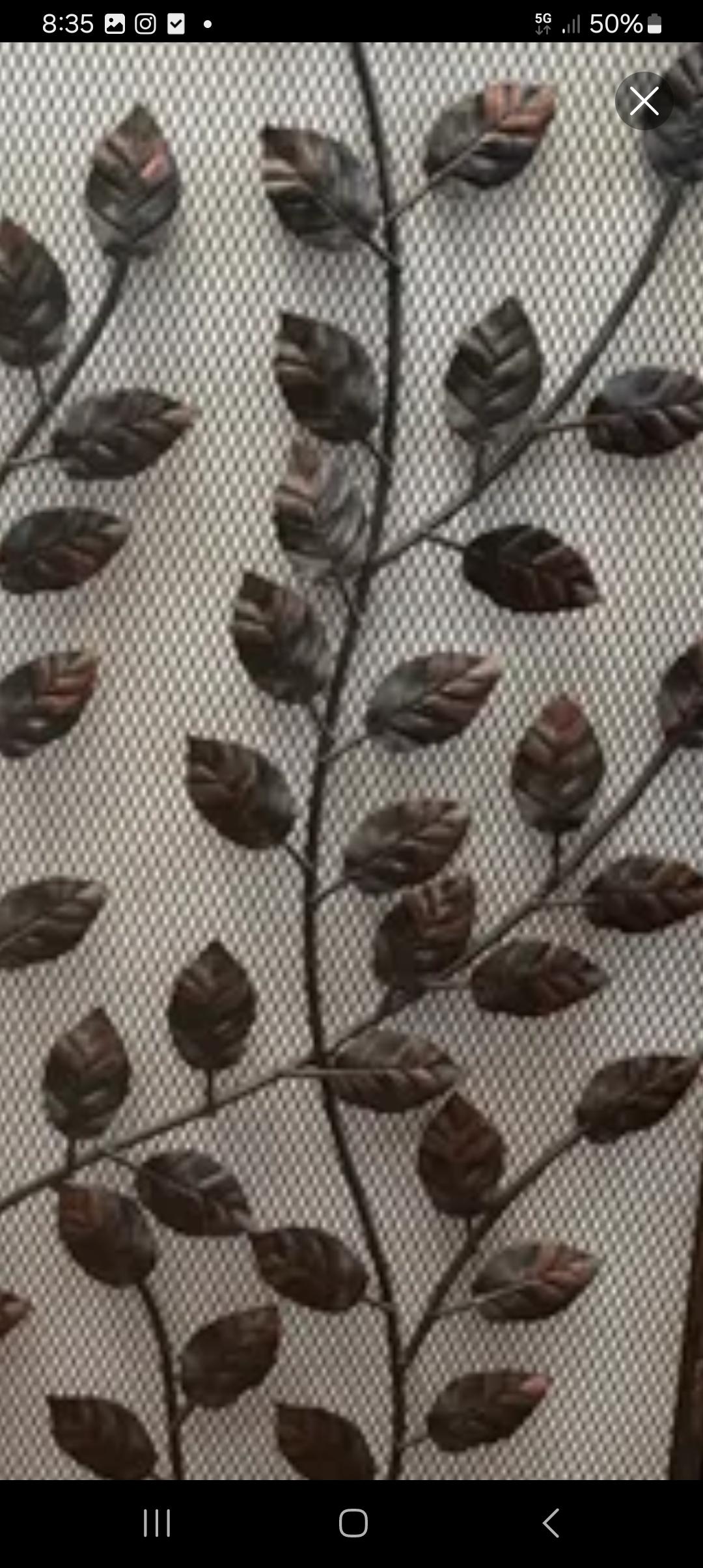 Spanish Fireplace Screen  Iron With Leaves Spain, Mid 20th Century