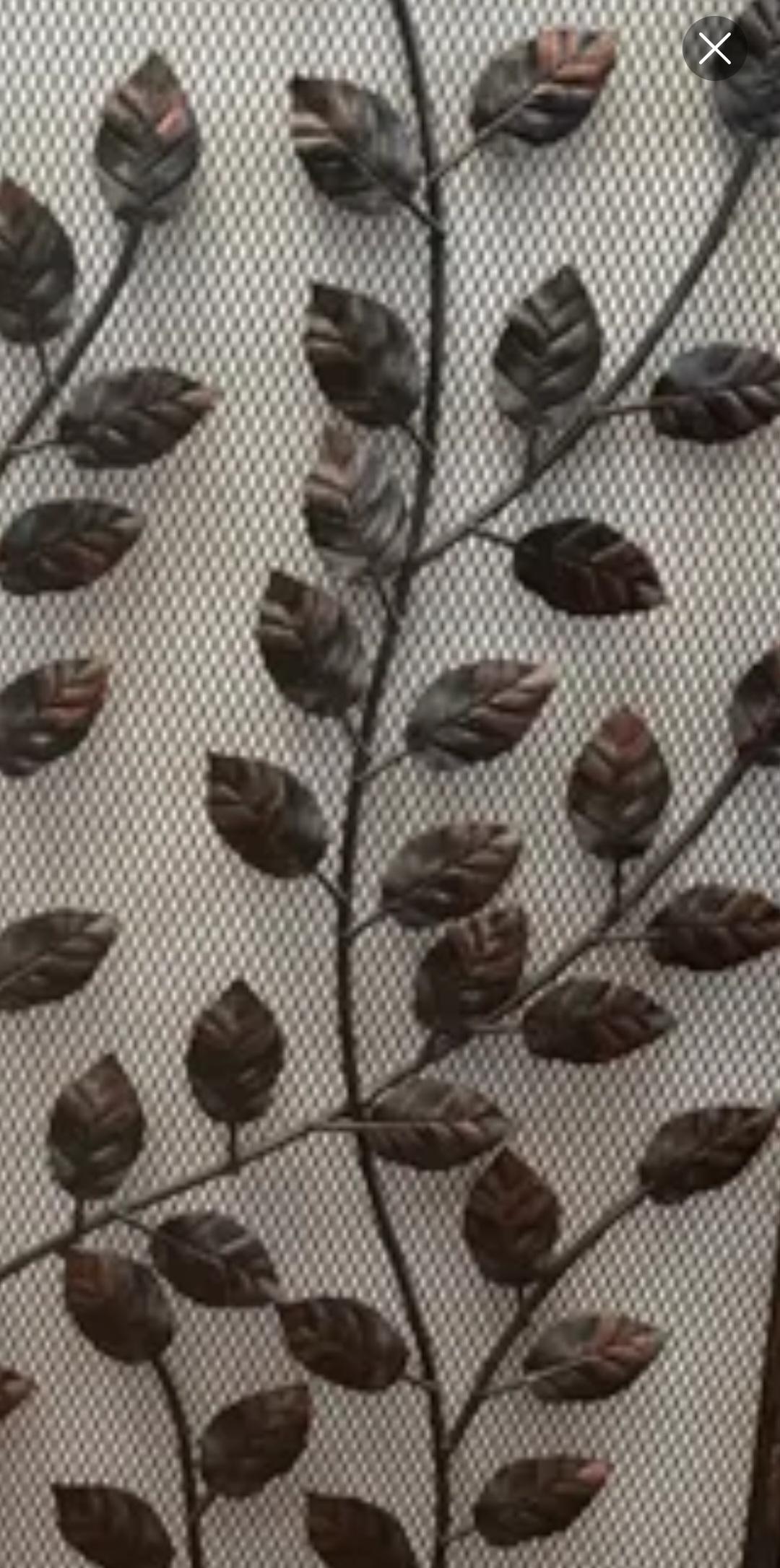 Fireplace Screen  Iron With Leaves Spain, Mid 20th Century 3