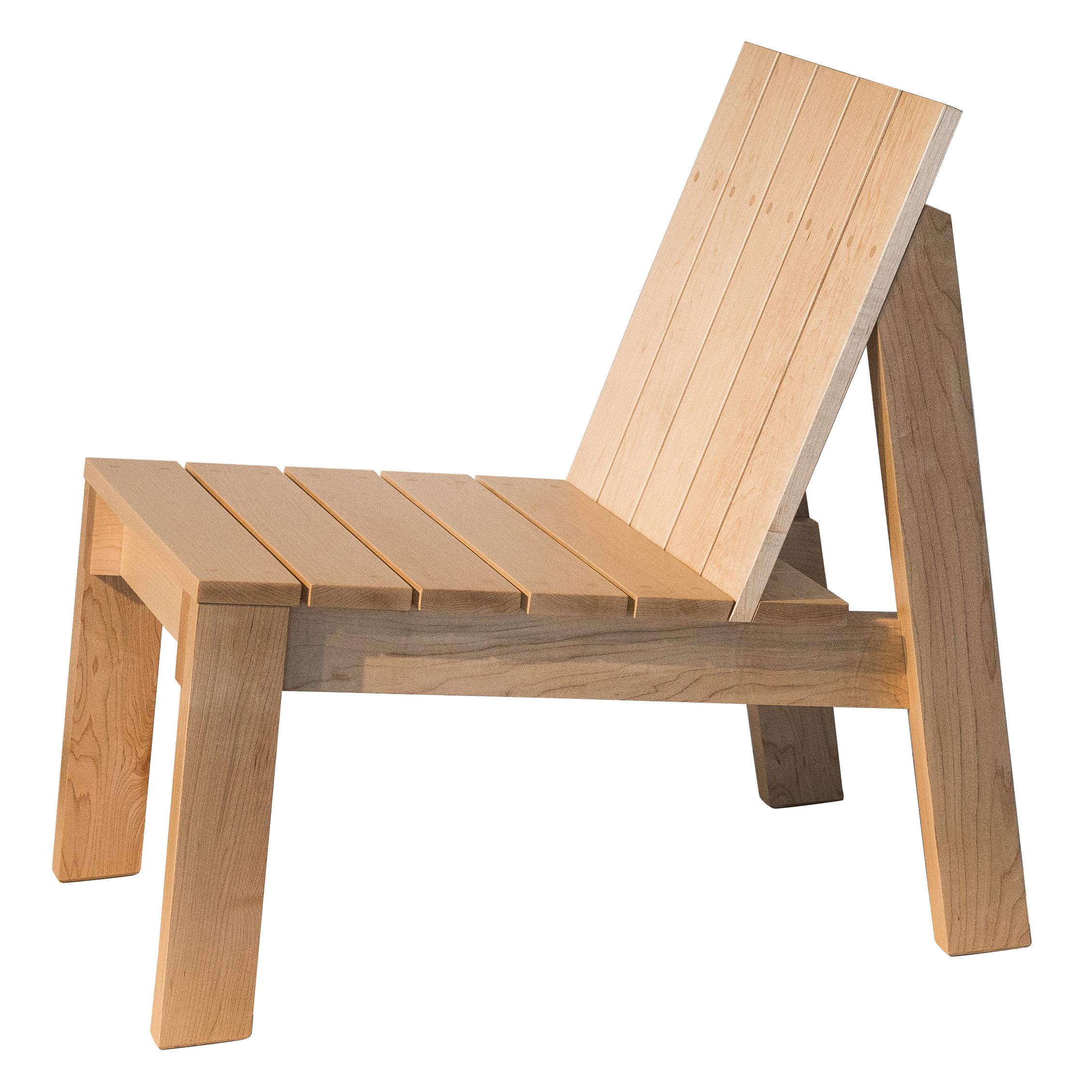 Fire Side Chair in Maple Hardwood by David Gaynor Designs For Sale