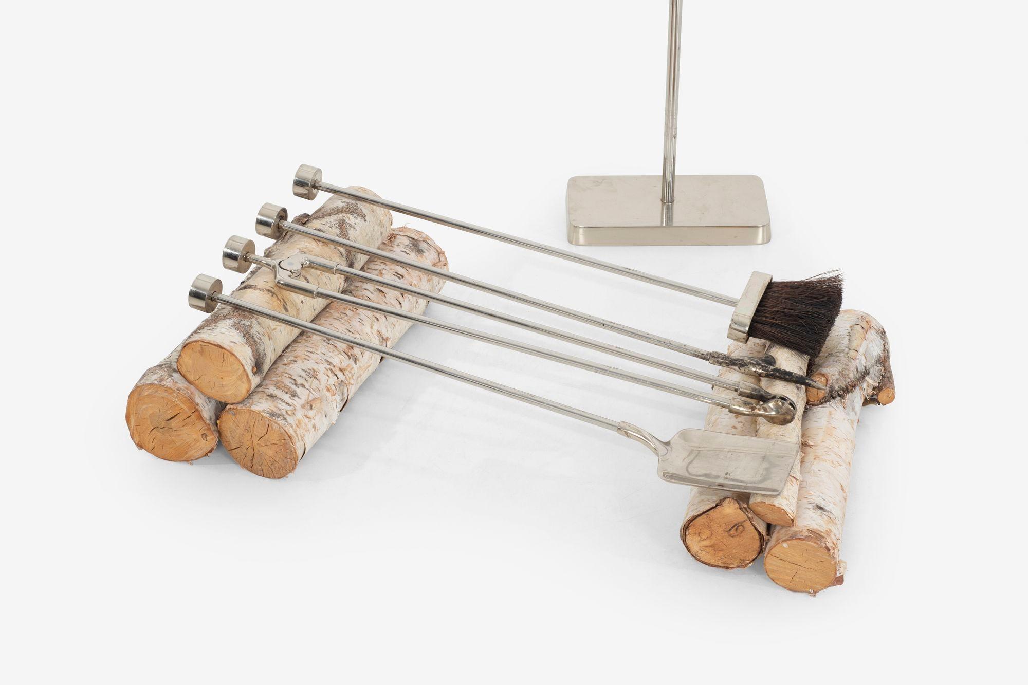 Fin du 20e siècle Ensemble d'outils pour le feu de Nancy Ruben pour Virginia Metalcrafters en vente