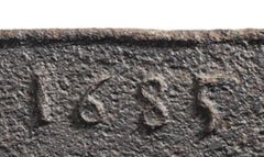 Fireback, Cast Iron, Dated 1685, Initialled HVE Twice