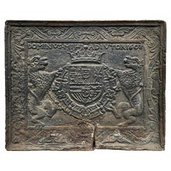 Fireback with the arms of Phillipe II of Spain dated 1608