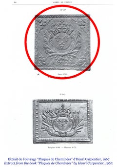 Fireback with the Coat of Arms of France from the 17th Century