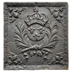 Kaminschirm mit dem Wappen Frankreichs aus dem 17. Jahrhundert