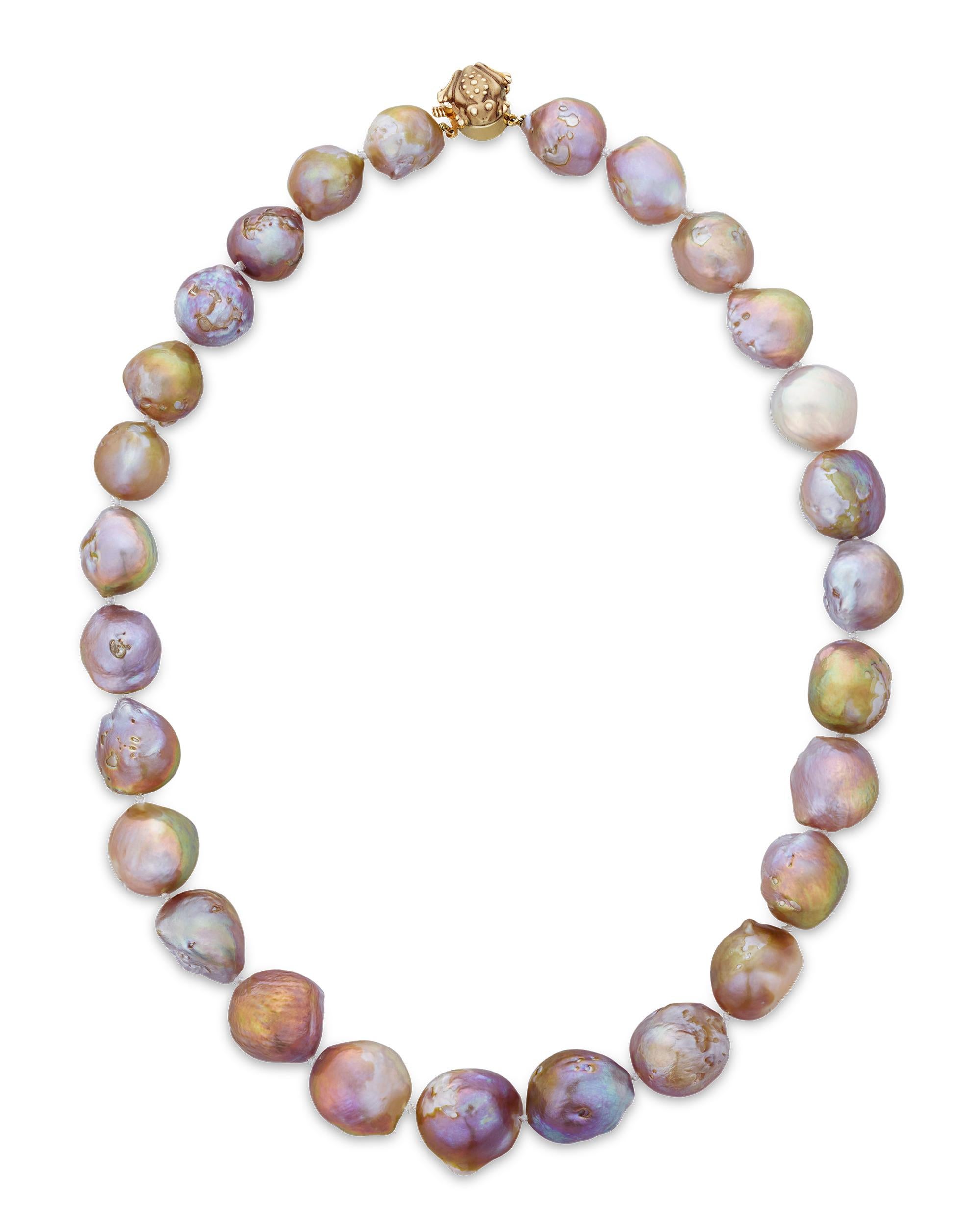 Feuerball-Perlenkette von Paula Crevoshay (Moderne) im Angebot