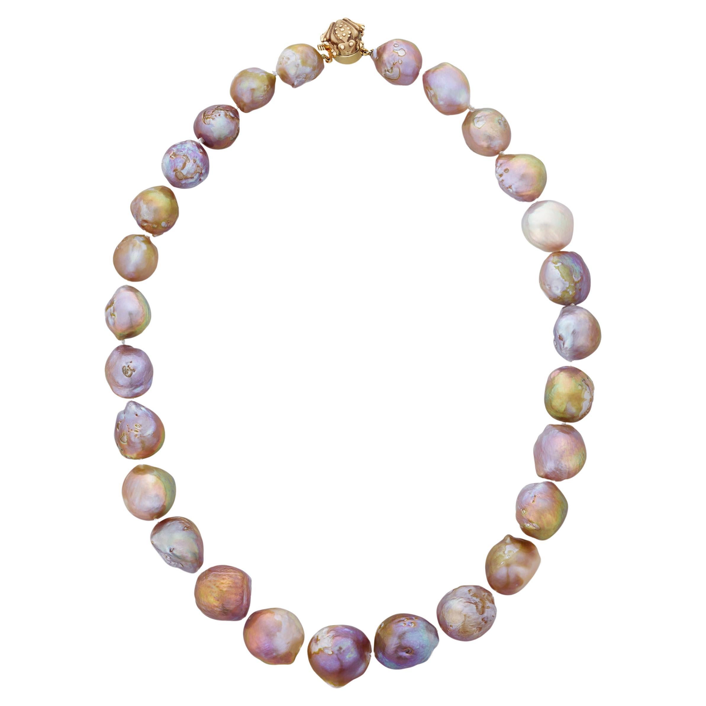Feuerball-Perlenkette von Paula Crevoshay im Angebot