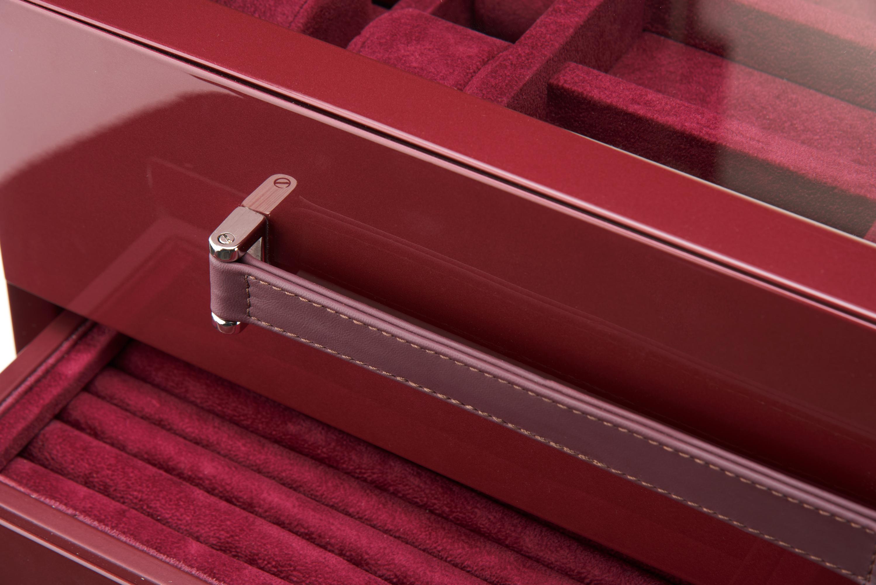 Brushed Firenze Bordeaux Luxury Box For Sale