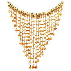 Firenze Citrine Bead Bib Necklace