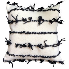 "Firenze" White and Black Pillow by Le Lampade