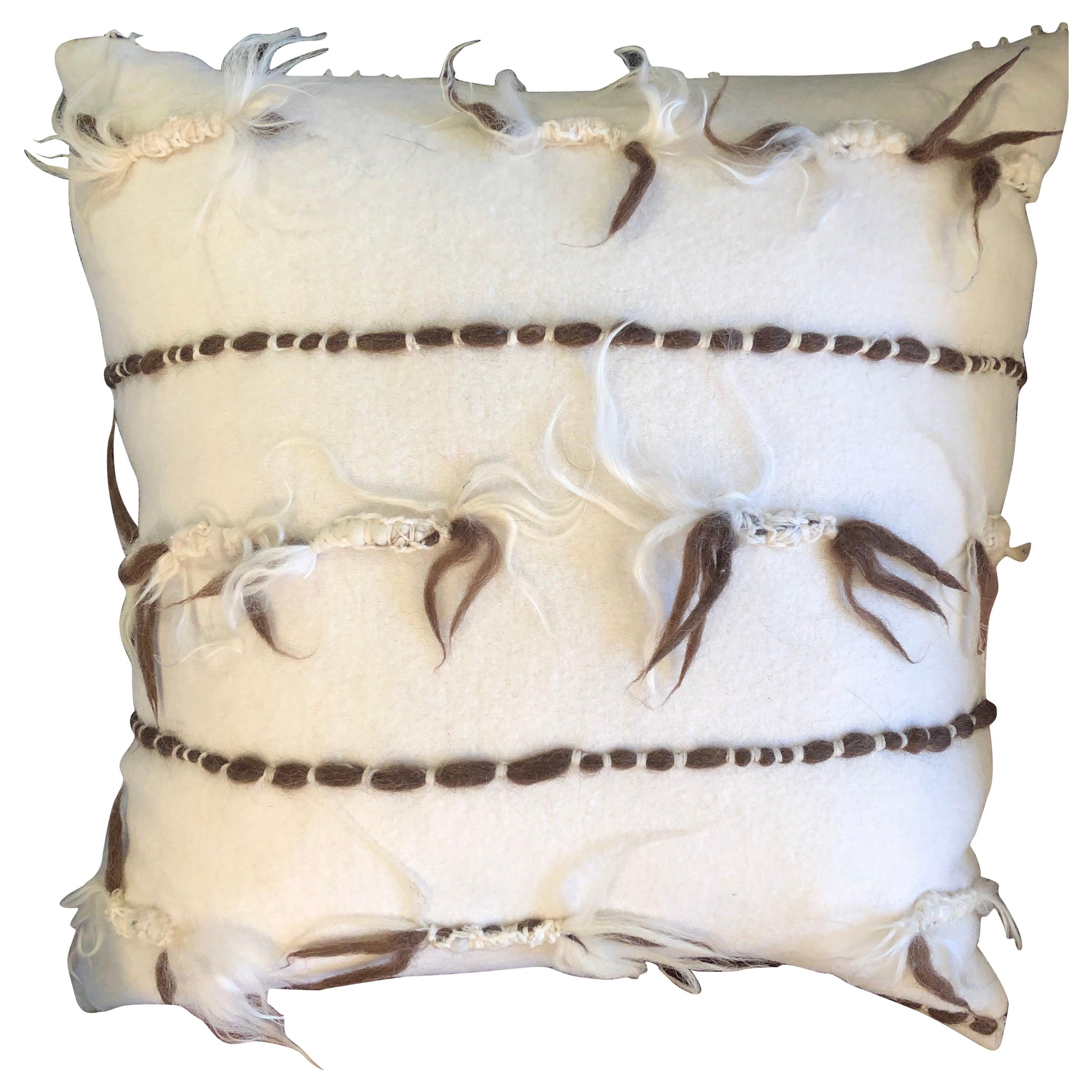 "Firenze" Wool Pillow by Le Lampade For Sale