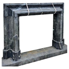 Antique Fireplace Art D'eco SALVATOR ROSA IN BLACK MARBLE NERO MARQUINA 1890/1900