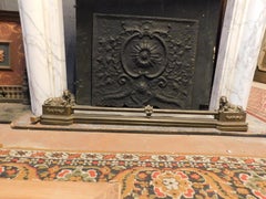 Fireplace Ashtray with Lions, Gilded Brass, 19th Century Italy