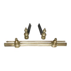 Set de laiton pour cheminée