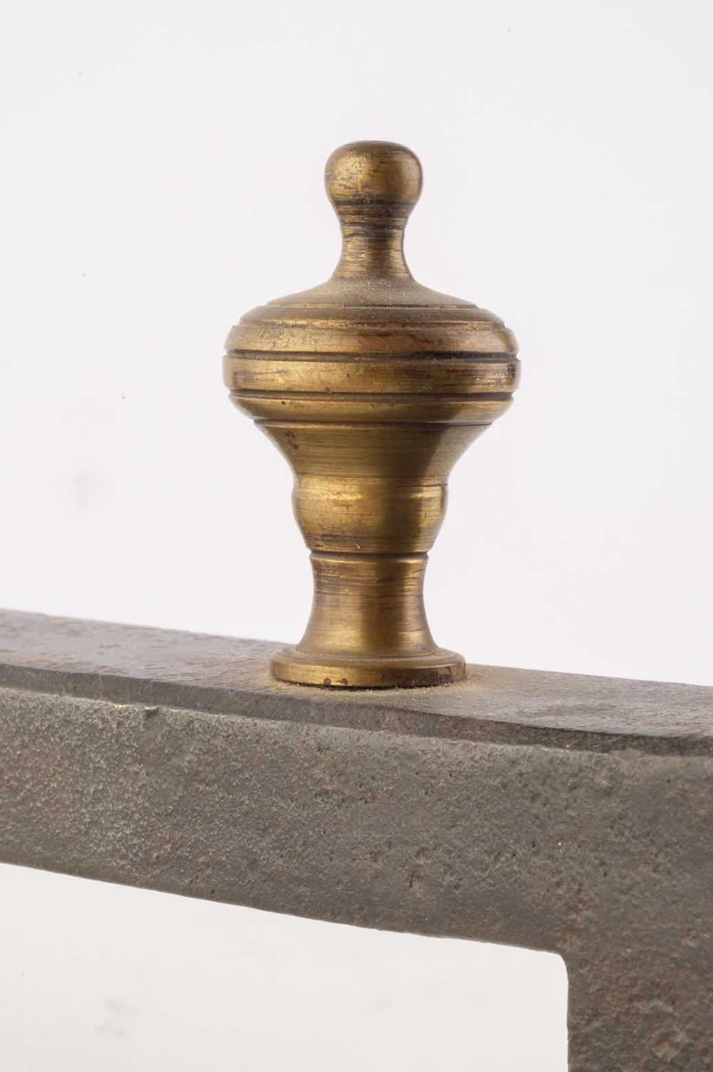 Fireplace Bronze Andirons with Amphoraes For Sale 3