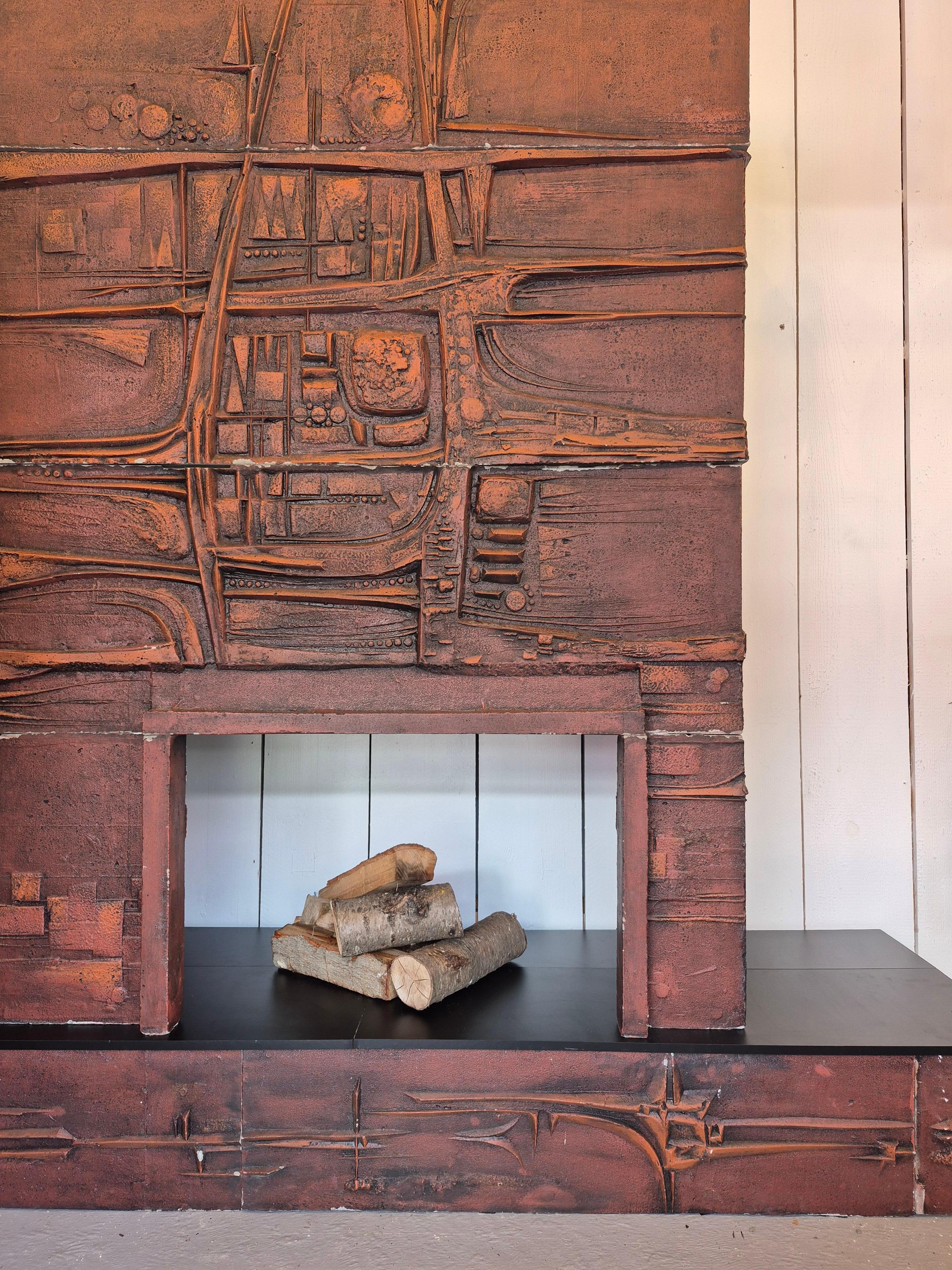 Belgian Fireplace by Rogier Vandeweghe for Amphora For Sale