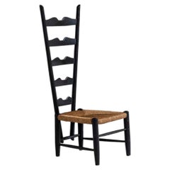 Silla de chimenea diseñada por Gio Ponti para Casa e Giardino, Italia, hacia 1940.